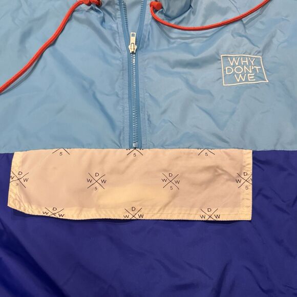 WHY DON’T WE Tour Windbreaker Jacket Size Large LOGO Spell Out Raincoat WDW - Picture 3 of 10